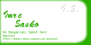 imre sasko business card