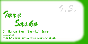 imre sasko business card